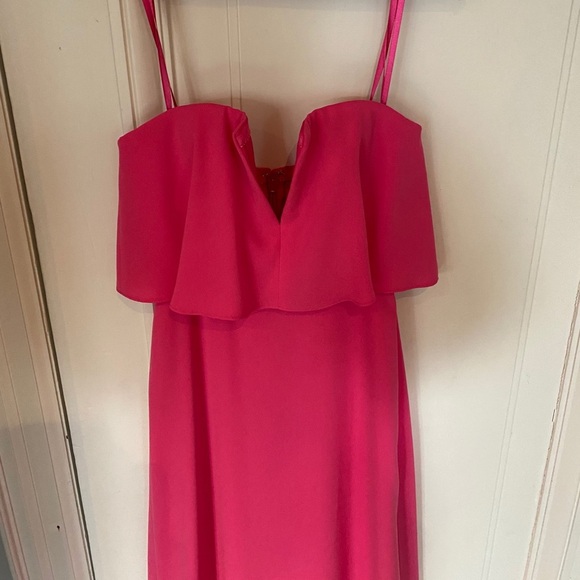 Pink BCBGMAXAZRIA Strapless Maxi Dress - Picture 12 of 15